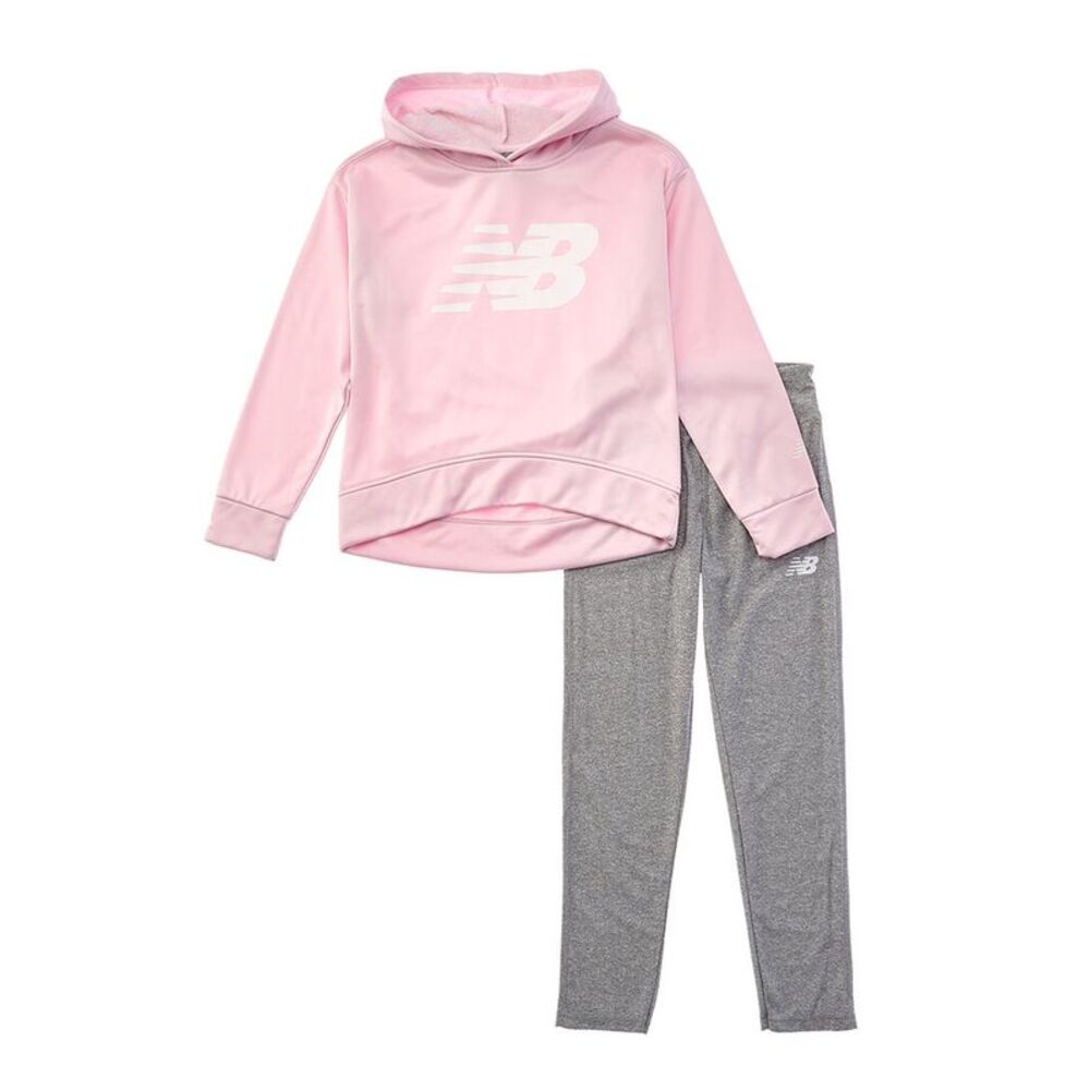 New Balance Girls  2Pc Hoodie & Legging Set, Red